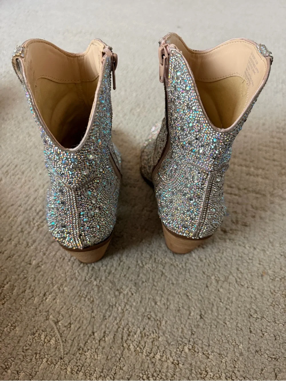 Betsey Johnson Rhinestone Ankle Boots